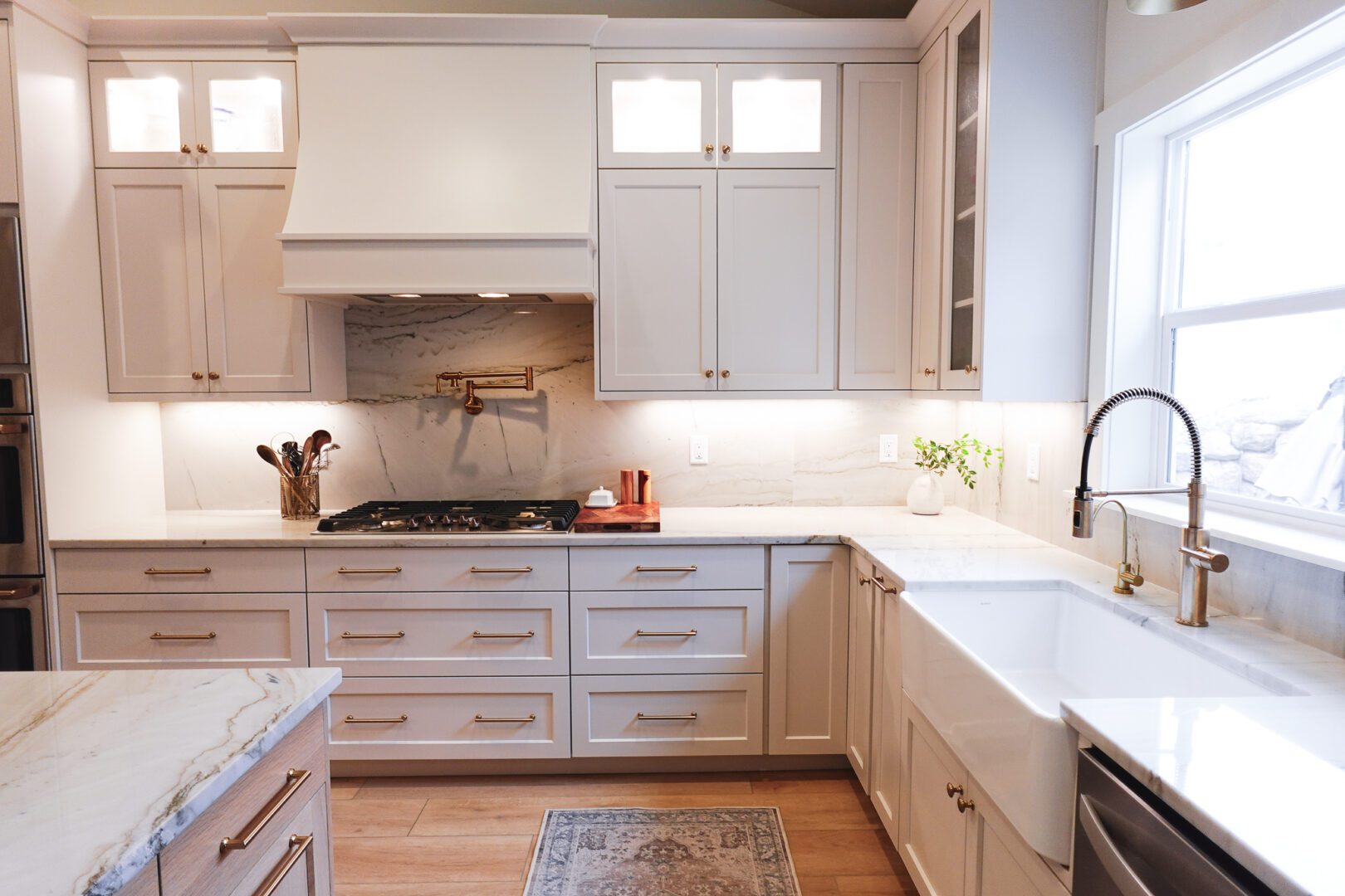 kitchen with black cabinets