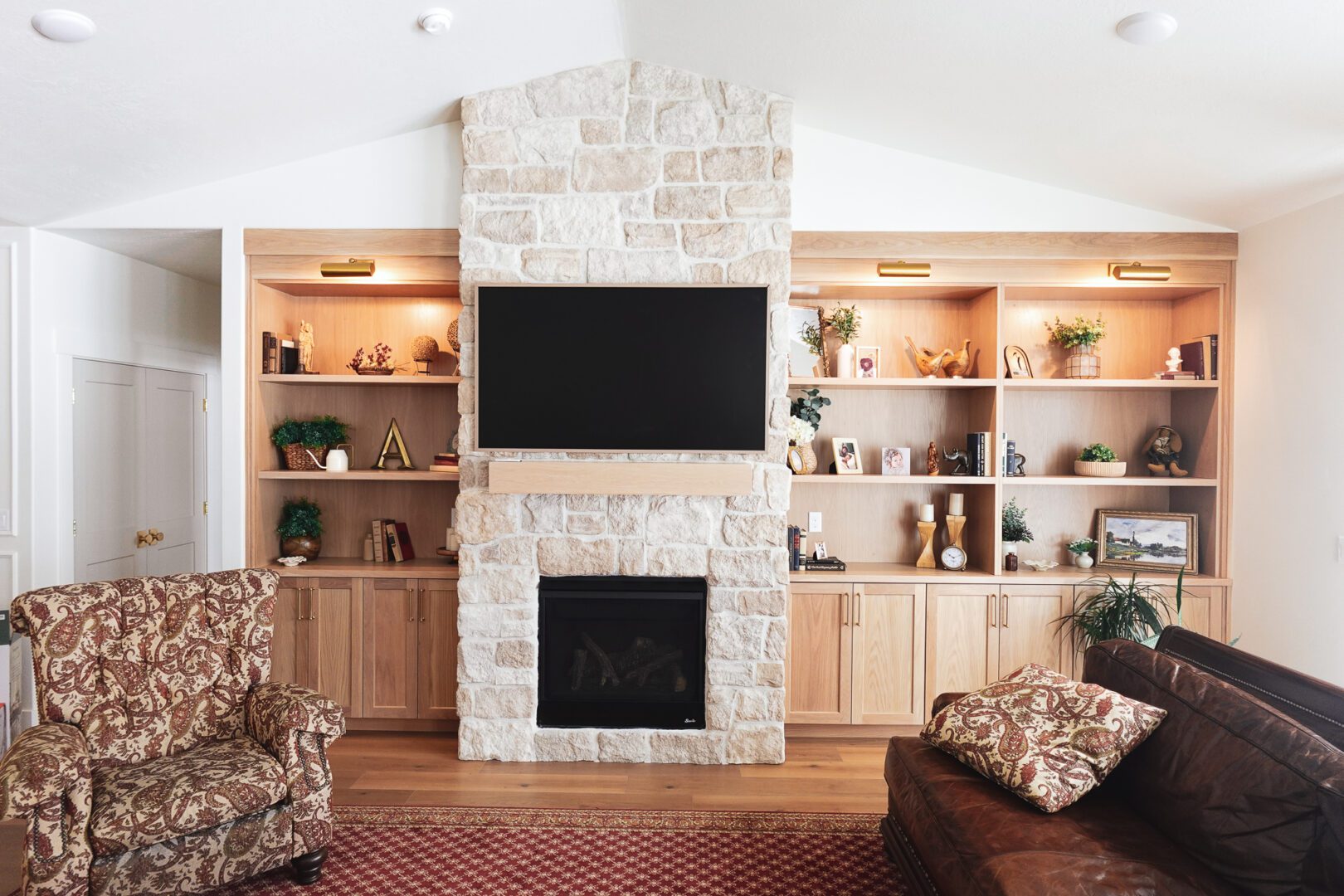 kitchen island with spice rack